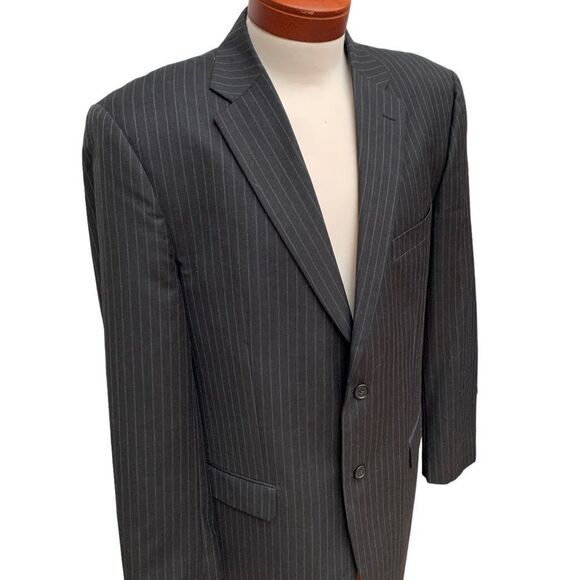 Tommy 100% Wool Pinstriped Two Button Blazer Suit Sport Coat Men’s size L 42 - Picture 15 of 15